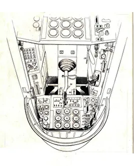 Aermacchi MB326 cockpit cutaway drawing