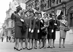 Air Hostesses Recieved at Paris Town Hall