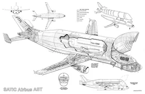 Airbus A300-600ST Beluga Cutaway drawing