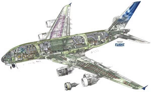 Civil Aviation 1949-Present Cutaways Collection: Airbus A380-800