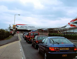 Aircraft crossing road