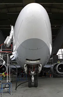Airline aircraft servicing maintenance hanger Boeing 737 Airline aircraft servicing maintenance hanger Boeing 737