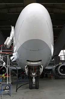 Airline aircraft servicing maintenance hanger Boeing 737