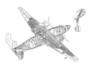 Airspeed AS57 Ambassador Cutaway Drawing