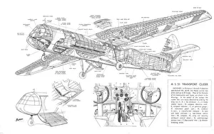Military Aviation 1903-1945 Cutaways Collection: Airspeed Horsa Cutaway Drawing