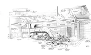 Alvis High Altitude Engine Test House Cutaway Drawing