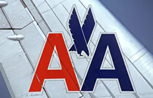 American Airlines logo on tail