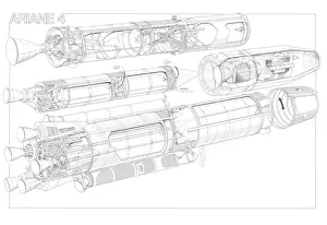 Ariane 4 Cutaway Drawing