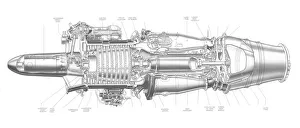 Aeroengines - Piston Cutaways Gallery: Armstrong Siddeley Adder Cutaway Drawing