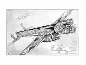 Military Aviation 1903-1945 Cutaways Gallery: Armstrong Whitworth AW38 Whitley Cutaway Drawing
