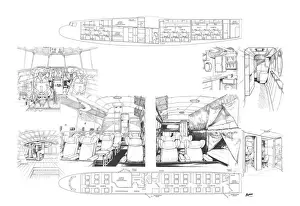 Armstrong Whitworth Ensign - Cockpit & Interior Detail Cutaway Drawing