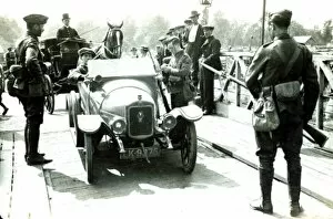Flight Gallery: August 1914 Road vehicles are stopped by troops in England
