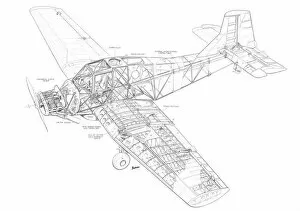 Images Dated 15th March 2011: Auster Agricola Cutaway Drawing
