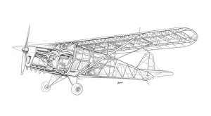 Auster Taylorcraft 111 Cutaway Drawing