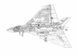 Military Aviation 1946-Present Cutaways Gallery: Avro Vulcan B1 Cutaway Drawing