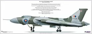 Post WWII Collection: Avro Vulcan XH558 celebratory poster