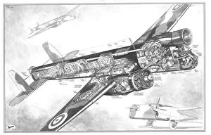 Military Aviation 1903-1945 Cutaways Gallery: AW38 Whitley Cutaway Drawing
