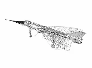Experimental Aircraft Cutaways Gallery: BAC 221 Cutaway Drawing