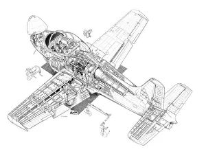 BAC Jet Provost T5 Cutaway Drawing