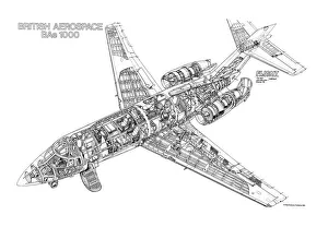 <b class=qtipBold><figcaption>BAe 1000 Cutaway Drawing</figcaption></b><br><em>© Flightglobal</em> BAe 1000 Cutaway Drawing