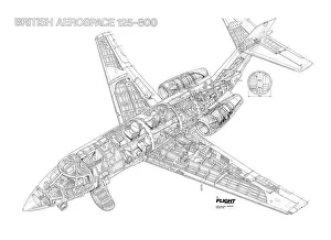 <b class=qtipBold><figcaption>BAe 125-800 Cutaway Poster</figcaption></b><br><em>© Flightglobal</em> BAe 125-800 Cutaway Poster