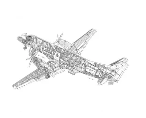 Civil Aviation 1949-Present Cutaways Gallery: BAe Jetstream 41 Cutaway Drawing