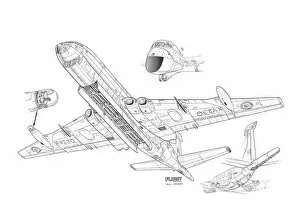 Military Aviation 1946-Present Cutaways Gallery: BAe Nimrod MR1 Cutaway Drawing