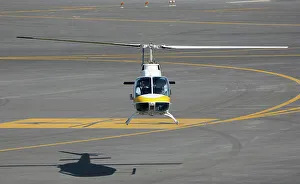 Bell 206 Jetranger landing at Dubai