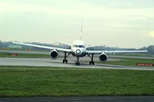 black nose;circular nose; painted nose;B757;taxing; manchester