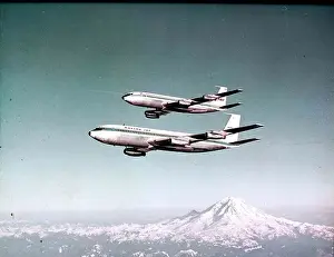 he Boeing 707 is an American four-engine commercial passenger jet airliner developed by Boeing in the early 1950s