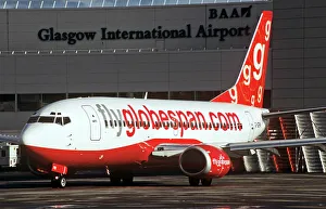 Boeing 737-700 Globespan at Glasgow Airport, Scotland Boeing 737-700 Globespan at Glasgow Airport, Scotland