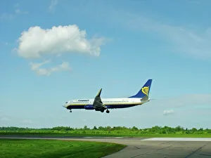 Boeing 737-800 Ryanair landing at Stansted Airport