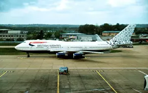 Modern Aircraft Prints: Boeing 747-400 British Airways (c) Slick Shoots the Flight Collection 020 8652 8888