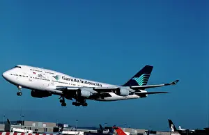 Boeing 747-400 Garuda indonesia PK-GSH 1999 Gatwick (c) Shaw