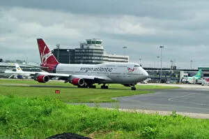 Editor's Picks: Boeing 747-400 Virgin at Manchester Airport Uk