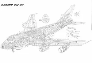 Boeing 747 SP Cutaway Drawing