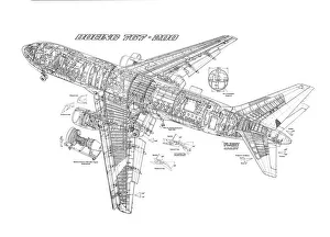 General Aviation Cutaways Collection: Boeing 767-200 Cutaway Poster