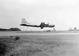 Boeing B-29 Superfortress USAF landing at RAF Marham UK