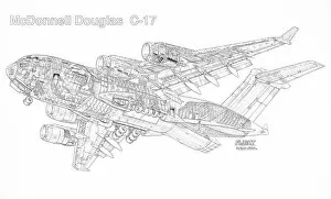 Images Dated 5th July 2005: Boeing C-17 Globemaster III Cutaway Drawing