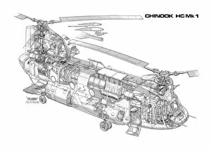 Military Helicopter Cutaways Gallery: Boeing Chinook HC Mk1