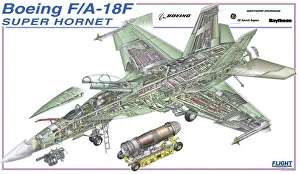 Boeing F/A-18F Cutaway Poster