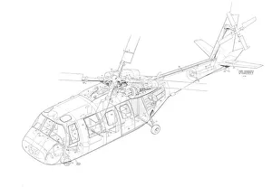 Military Helicopter Cutaways Gallery: Boeing Helicopter Concept Cutaway Drawing