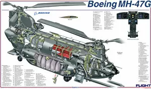 Military Helicopter Cutaways Gallery: Boeing MH-47G Cutaway Poster