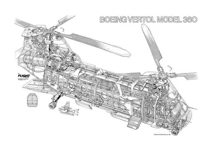 Military Helicopter Cutaways Gallery: Boeing Vertol 360 Cutaway Drawing