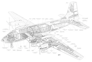 Bristol Britannia Freighter Cutaway Drawing