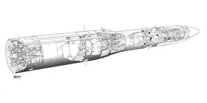 Bristol Siddeley Black arrow - final standard Cutaway Drawing