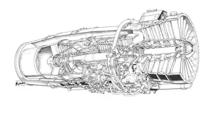 Bristol Siddeley BS75 Cutaway Drawing