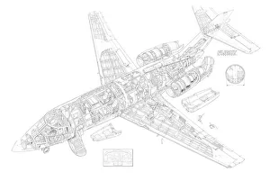 British Aerospace 125-1000 Cutaway Drawing