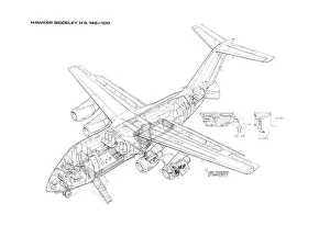 British Aerospace 146-100 Cutaway Drawing