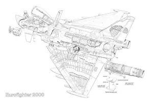 British Aerospace Eurofighter 2000 Typhoon Cutaway Drawing